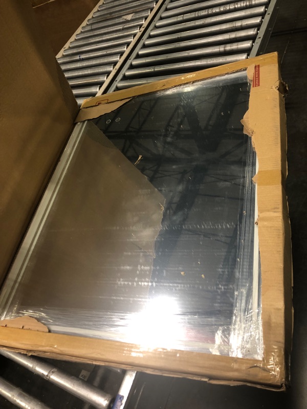 Photo 1 of PRIMEPLUS Vanity Mirror with Lights, 36x28 Inch Led Bathroom Backlit Mirror, Wall Switch Lighted Vanity Mirror Anti-Fog Wall Mounted Makeup Mirror, Bathroom Mirror with Lights (Vertical/Horizontal) Aluminum 28" x 36"