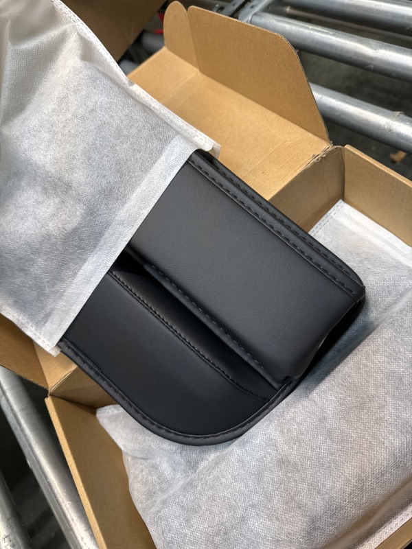 Photo 1 of 2 Pack Car Seat Gap Filler, Premium Leather Car Seat Organizer, Universal Fit Car Accessories for Women Men - Front Seat Adjustable Gap Storage for Phones, Glasses, Keys, Cards
