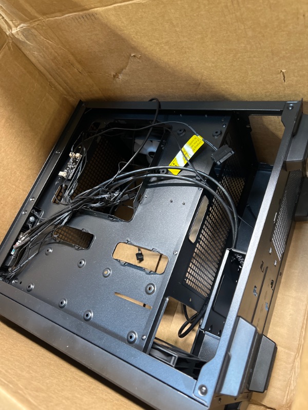 Photo 1 of DeepCool CC360 Mid-Tower ATX PC Case, 4X Pre-Installed 120mm LED Fans, Tempered Glass Side Panel, Black CC360 M-ATX