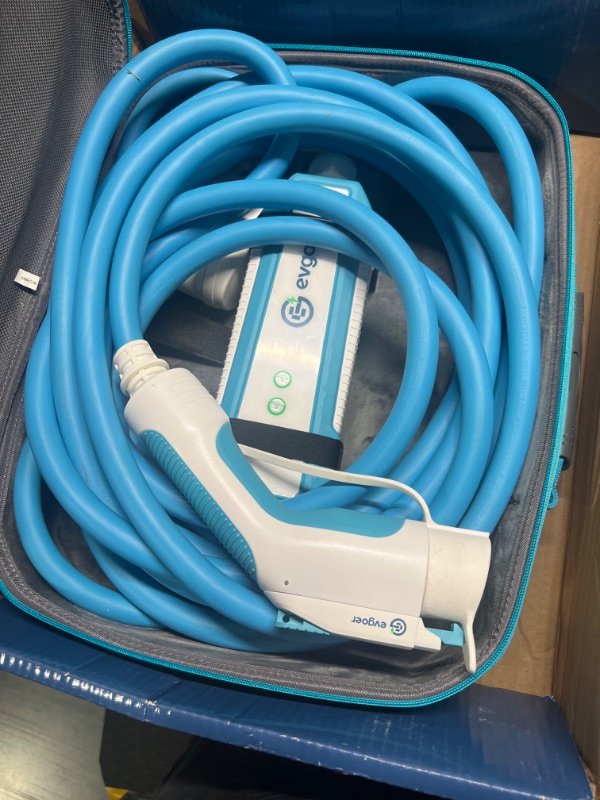 Photo 1 of EG evgoer Electric Vehicle Charger Level 2 & Level 1, 40Amp 110V-240V Schedule Timer Portable EV Home Charging Station, 12/16/24/32A/40A Adjustable Current 30ft Cable,Compatible with All SAE J1772 EVs