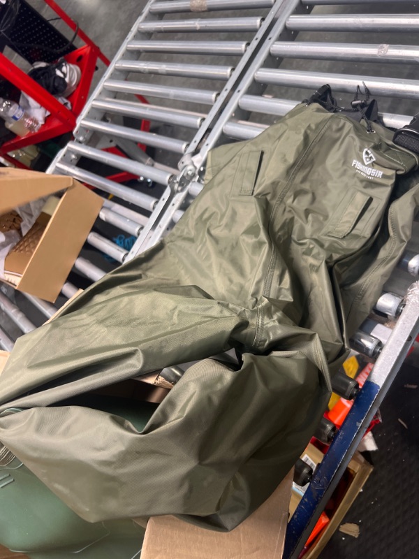 Photo 1 of FISHINGSIR Fishing Waders for Men with Boots Womens Chest Waders Waterproof for Hunting with Boot Hanger Green 11