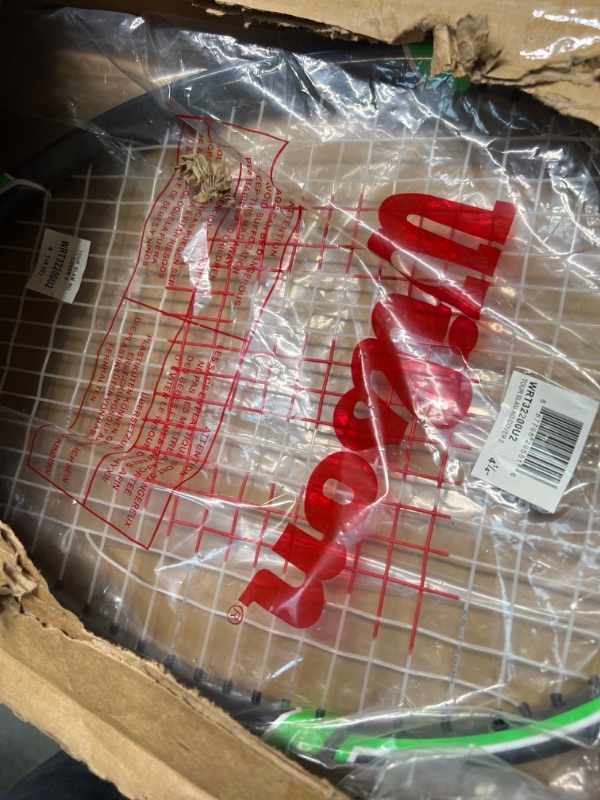 Photo 1 of **USED/MINOR PULL**WILSON Adult Recreational Rackts Tennis' Grey/Green Grip Size 2 - 4 1/4" Tour Slam Racket