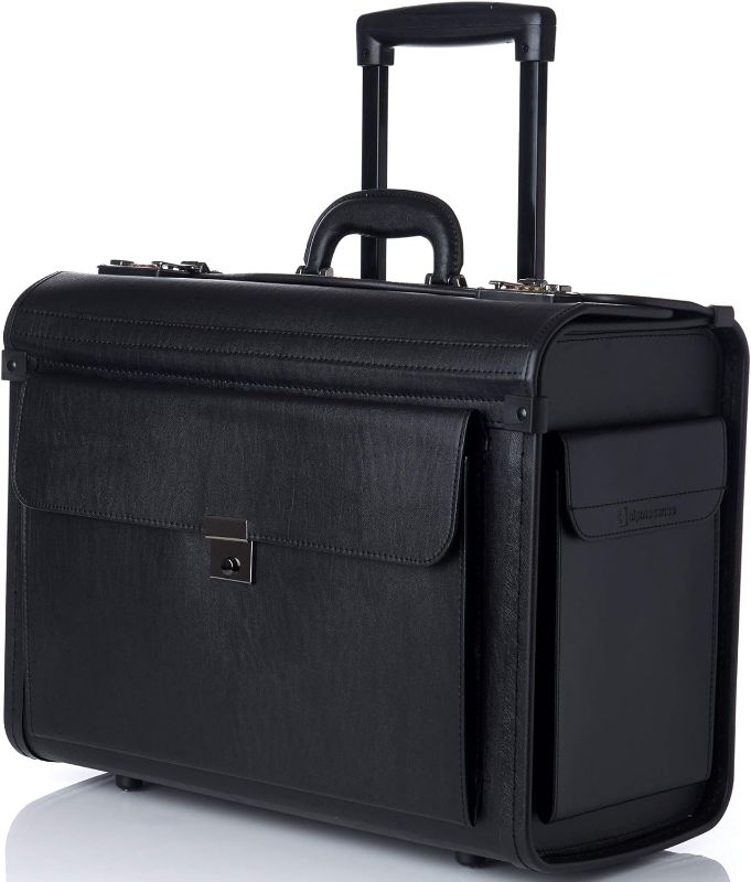 Photo 1 of Alpine Swiss Rolling 17" Laptop Briefcase on Wheels Attache Lawyers Case Legal Size
