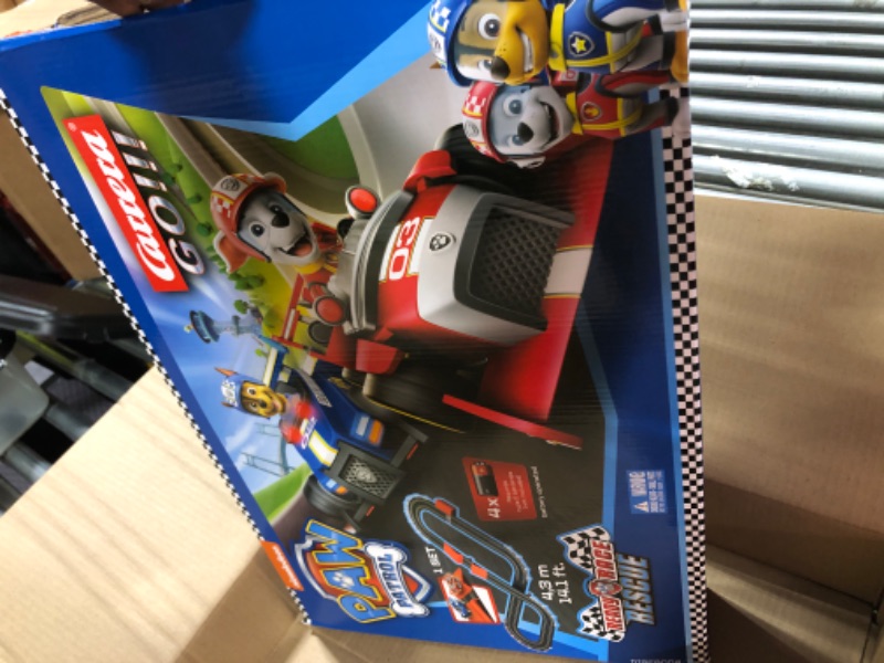 Photo 3 of Carrera GO!!! 63514 Official Licensed PAW Patrol Battery Operated 1:43 Scale Slot Car Racing Toy Track Set with Jump Ramp Featuring Chase and Marshall for Kids Ages 5 Years and Up (20063514)