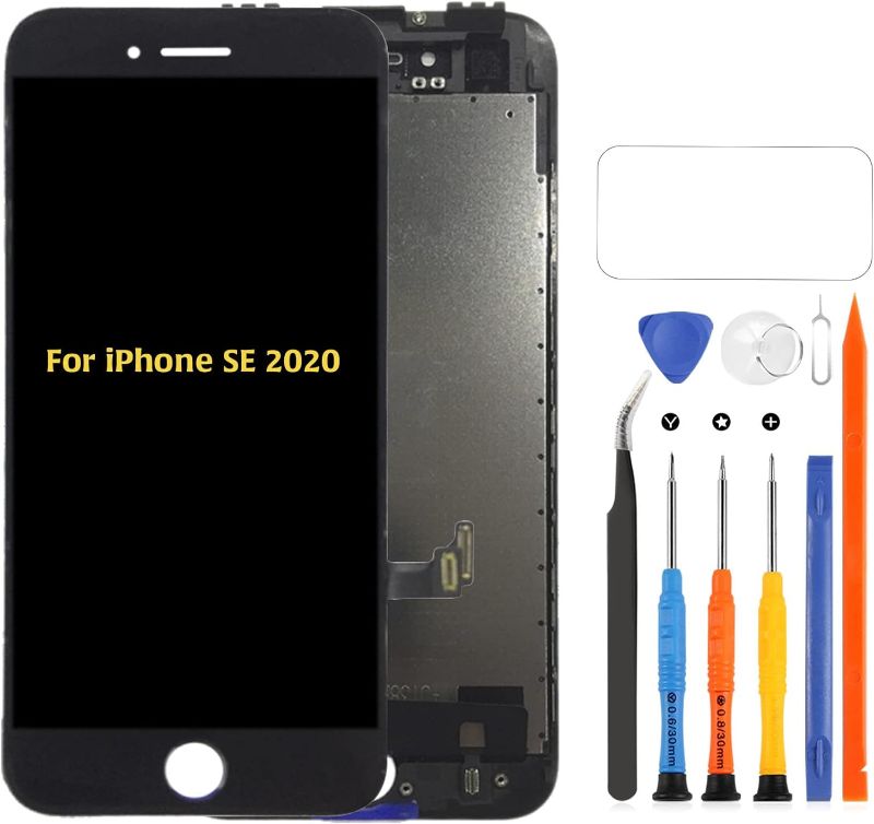 Photo 1 of ?Original? A-MIND LCD Display Compatible with iPhone SE 2020 Screen Replacement Touch Screen Digitizer kit for A2275, A2298, A2296 Full Assembly Repair Kits(Black)
