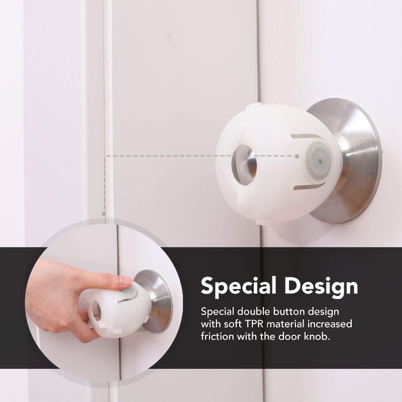 Photo 1 of EUDEMON 4 Pack Baby Safety Door Knob Covers Door Knob Locks
