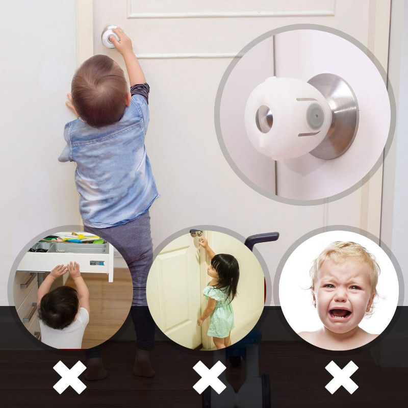 Photo 1 of EUDEMON 4 Pack Baby Safety Door Knob Covers Door Knob Locks