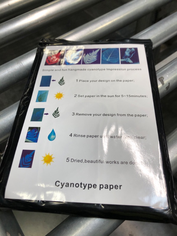 Photo 2 of Colorful Cyanotype Papers, 36 Sheets Thick Sun Print Paper High Sensitive Nature Sun/Solar Activated Sun Printing Art Paper for Arts Crafts DIY Project, 6 Colors