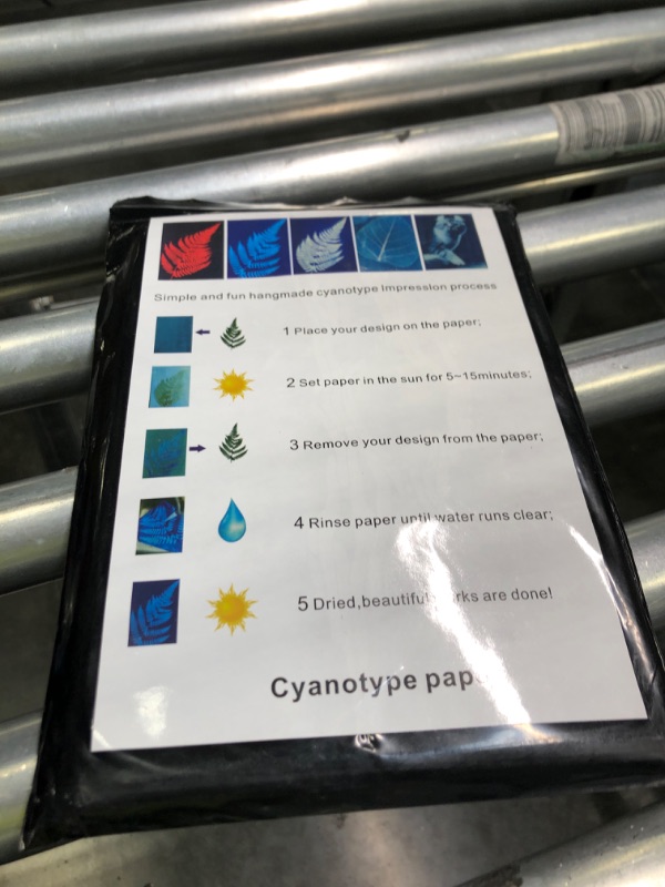 Photo 2 of Colorful Cyanotype Papers, 36 Sheets Thick Sun Print Paper High Sensitive Nature Sun/Solar Activated Sun Printing Art Paper for Arts Crafts DIY Project, 6 Colors