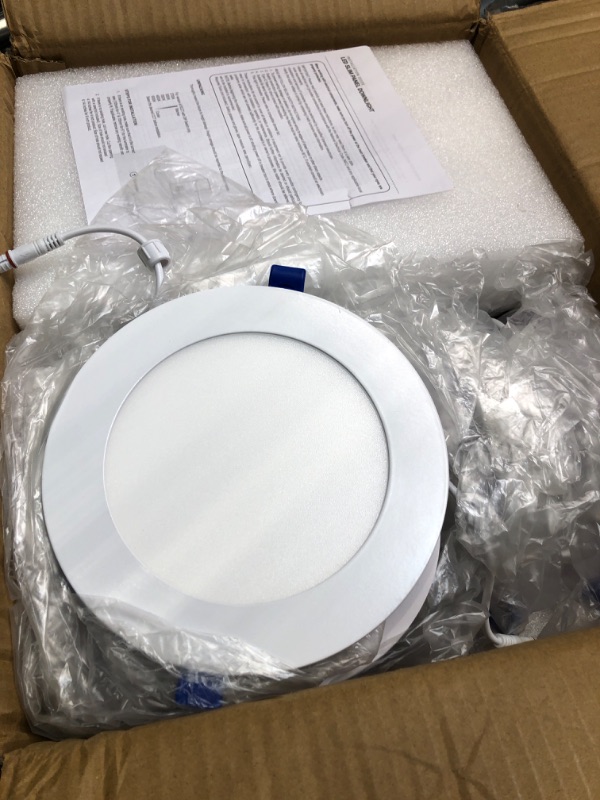 Photo 3 of 12 Pack 6 Inch 5CCT Ultra-Thin LED Recessed Ceiling Light with Junction Box, 2700K/3000K/3500K/4000K/5000K Selectable, 14W=100W, 1200lm High Brightness, Dimmable Can-Killer Recessed Lights, ETL Listed 4 inch 5cct