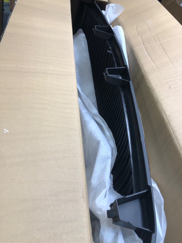 Photo 1 of Front Upper Bumper Grille Grill Compatible with Chevy Silverado 1500 07-13, ABS Plastic, Vertical Style, Matte Black Vertical Matte Black