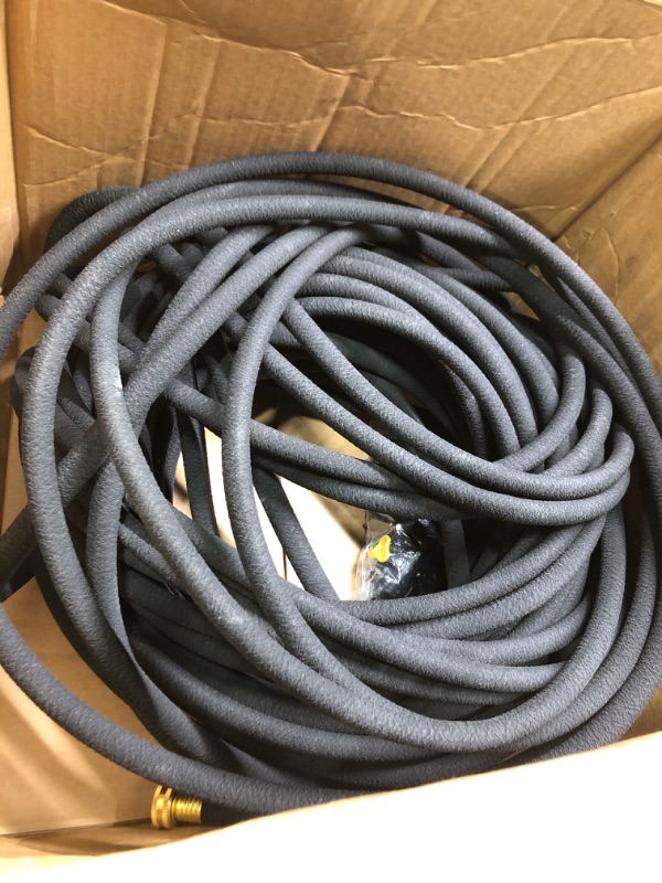Photo 1 of VASALAID Soaker Hose 150 FT for Garden Beds,1/2 inch Round with Solid Brass Connector,Heavy Duty Save 70% Water,Great Lawn, Landscaping, Garden, and Plants (150-Feet by 1/2-Inch), Black 150FT+Connectors