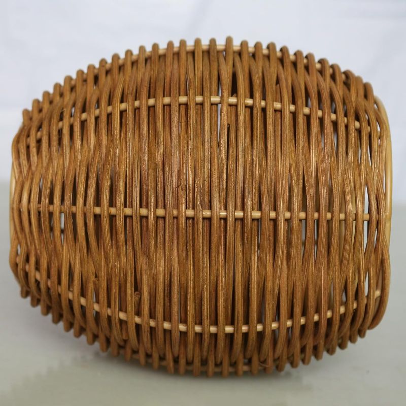 Photo 2 of 4 Woven Rattan Lamp shade replacement lamp shade Rustic Pendant Light cover for Pendant Light,Wall Sconces,Ceiling Fan,Floor Lamps, glass lamp shade