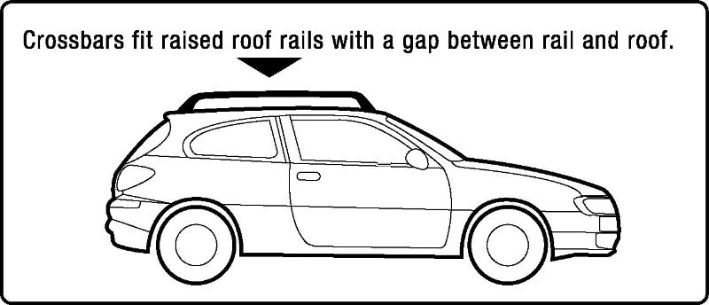 Photo 2 of Aluminum Roof Top Cross Bar Set – Fits Maximum 46” Span Across Existing Raised Side Rails with Gap – Features Keyed Locking Mechanism