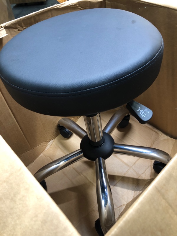 Photo 1 of Boss Office Products Be Well Medical Spa Stool in Black