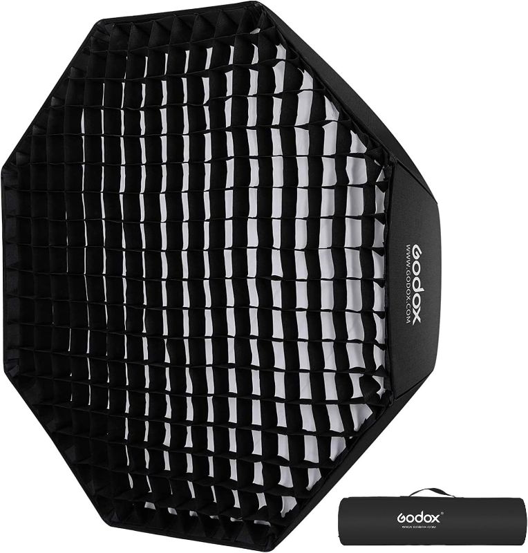 Photo 1 of Godox FW 47inch/120cm Octagon Softbox Reflector with Honeycomb Grid and Bag for Speedlight Flash(Bowens Mount)