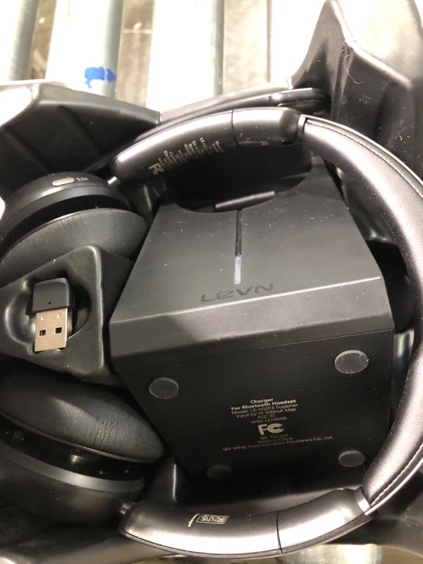 Photo 1 of LEVN Bluetooth 5.0 Headset, Wireless Headset with Microphone (AI Noise Cancelling), 35Hrs Bluetooth Headphones with USB Dongle for PC, Suitable for Remote Work/Call Center/Zoom/Online Class/Trucker