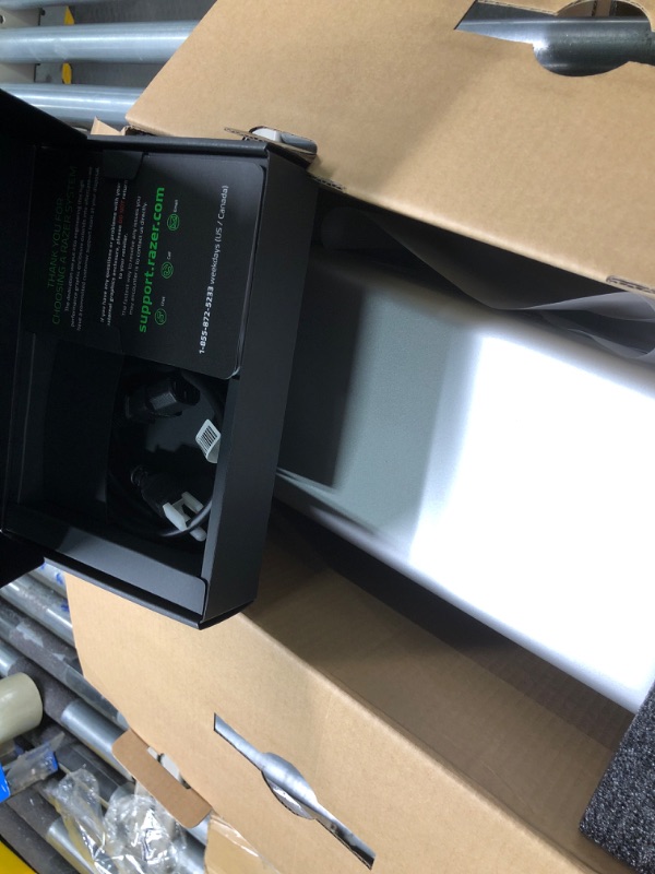 Photo 3 of Razer Core X Aluminum External GPU Enclosure (eGPU): Compatible with Windows & MacOS Thunderbolt 3 Laptops, NVIDIA /AMD PCIe Support, 650W PSU, Mercury White Mercury White Core X eGPU