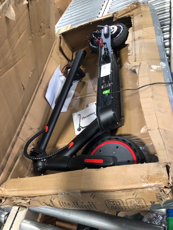 Photo 2 of **Turns on but does not keep charge** FOR PARTS ONLY** iScooter i9 Electric Scooter (NO Storage Bag) for Adults and Teens, 15.6MPH, 18 Miles Range, 8.5'' Solid Tires Commuting Scooter with Bag