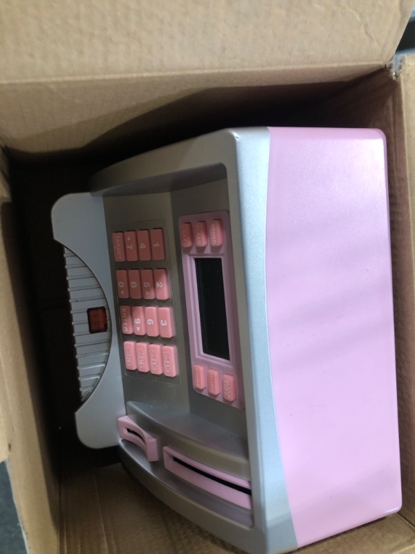 Photo 2 of 2024 Upgraded ATM Piggy Bank for Real Money Kids Adults with Debit Card, Bill Feeder, Coin Recognition, Balance Calculator, Digital Electronic Savings Safe Machine Box, Hot Gift for Boys Girls