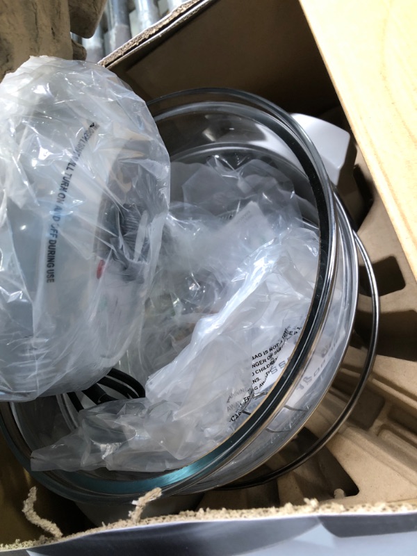 Photo 3 of **USED** Big Boss Air Fryer, Super Sized 16 Quart Large Air Fryer Oven Glass Air Fryer, Infrared Convection Healthy Meal Electric Cooker with Timer, Dishwasher Safe, Plus 50+ Recipe Book Grey