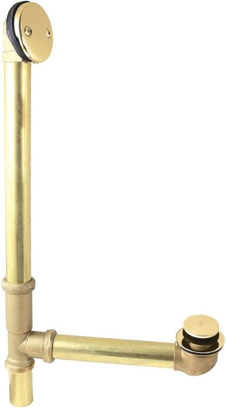 Photo 1 of **USED ** Kingston Brass DTT2162 Tip-Toe Bath Tub Drain and Overflow, Polished Brass 25.5 x 12.5 x 3.19
