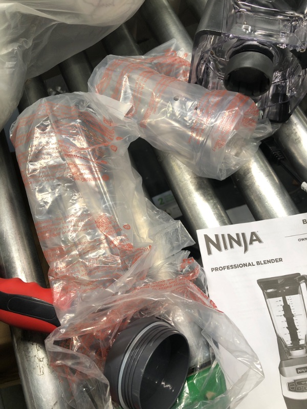 Photo 4 of Ninja BL660 Professional Compact Smoothie & Food Processing Blender, 1100-Watts, 3 Functions for Frozen Drinks, Smoothies, Sauces, & More, 72-oz.* Pitcher, (2) 16-oz. To-Go Cups & Spout Lids, Gray 1100 Watts with Single Serve