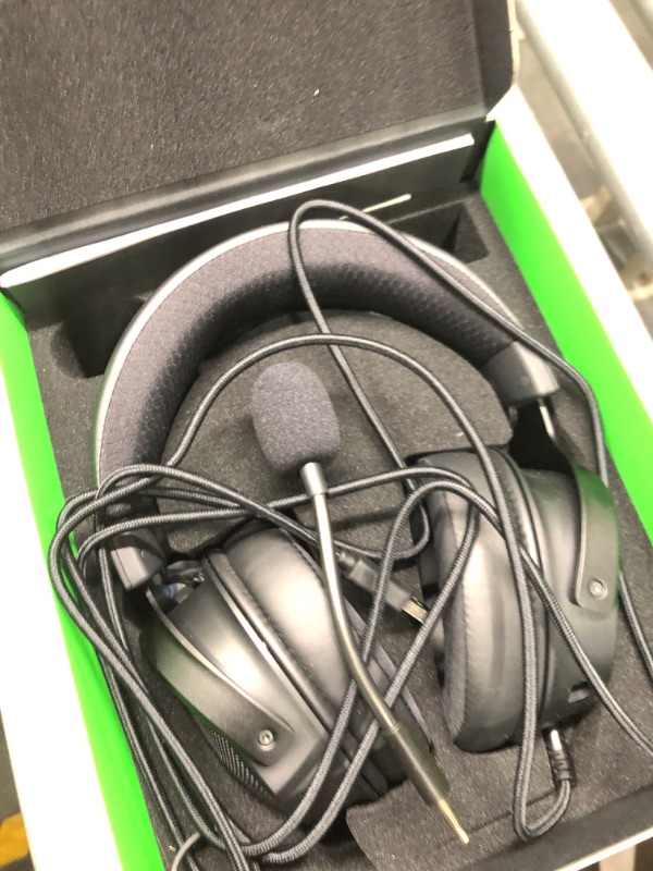 Photo 3 of Razer Kraken V3 Wired USB Gaming Headset: Triforce Titanium 50mm Drivers - THX Spatial Audio - Chroma RGB Lighting - Hybrid Fabric & Leatherette Memory Foam Cushions - Detachable HyperClear Mic