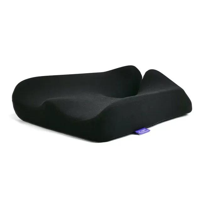 Photo 1 of Cushion Lab Patented Pressure Relief Seat Cushion for Long Sitting Hours on Office & Home Chair - Extra-dense Memory Foam for Soft Support. Chair Pad for Hip, Tailbone, Coccyx, Sciatica Relief - Black
