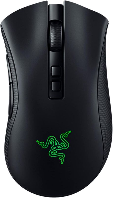 Photo 1 of Razer DeathAdder v2 Pro Wireless Gaming Mouse: 20K DPI Optical Sensor, 3X Faster Optical Switch, Chroma RGB, 70Hr Battery, 8 Programmable Buttons - Classic Black
