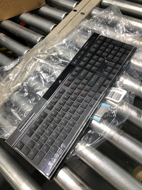 Photo 1 of Corsair K100 AIR Wireless RGB Mechanical Gaming Keyboard - Ultra-Thin, Sub-1ms Slipstream , Low-Latency Bluetooth, Cherry MX Ultra Low Profile Keyswitches - NA Layout, QWERTY - Black
