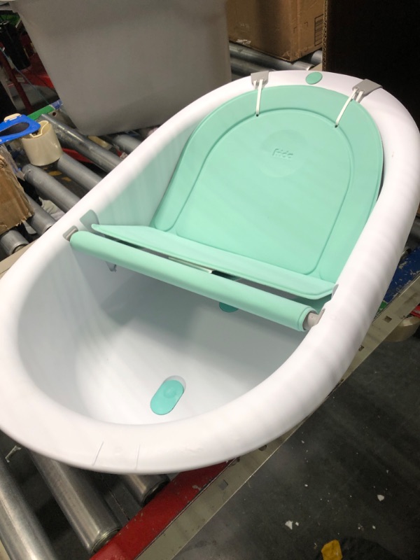 Photo 3 of 4-in-1 Grow-with-Me Bath Tub by Frida Baby Transforms Infant Bathtub to Toddler Bath Seat with Backrest for Assisted Sitting in Tub