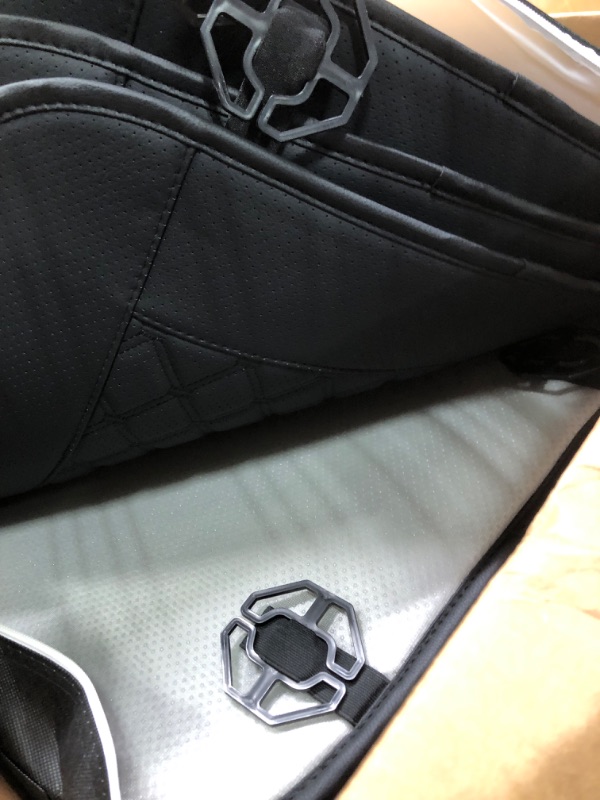 Photo 1 of Black Panther Full Set Car Seat Covers, Luxury Car Seat Protectors Universal Anti-Slip Seat Cover for 5-Seater Models, Diamond Pattern (Black) A - Full Set - Black