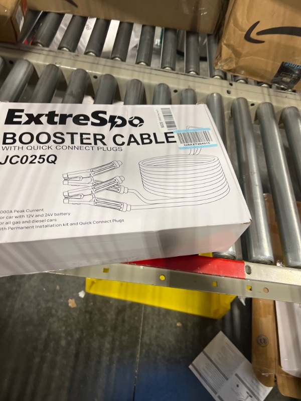 Photo 2 of EXTRESPO Heavy Duty Jumper Cables - 0 Gauge 25 Feet 1000Amp, Quick Connect Plug for Car, SUV and Trucks, with up to 8-Liter Gasoline & 6-Liter Diesel Engines (0 Gauge 25 FT?Quick Connect?)