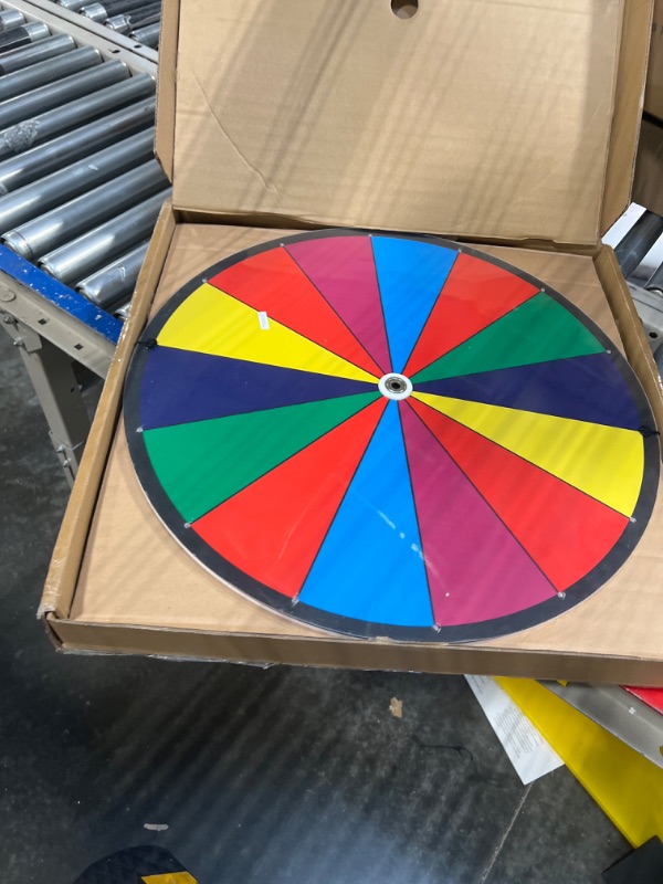 Photo 3 of 24 Inch Heavy Duty Spinning Prize Wheel - 14 Slots Color Tabletop Roulette Wheel of Fortune - Spin the Wheel with Dry Erase Marker and Eraser Win - Spinner Wheel Game for Carnival and Trade Show 24 Inch Heavy Duty Prize Wheel - #1 PRIZE WHEEL