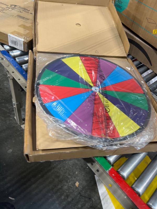 Photo 3 of 24 Inch Heavy Duty Spinning Prize Wheel - 14 Slots Color Tabletop Roulette Wheel of Fortune - Spin the Wheel with Dry Erase Marker and Eraser Win - Spinner Wheel Game for Carnival and Trade Show 24 Inch Heavy Duty Prize Wheel - #1 PRIZE WHEEL