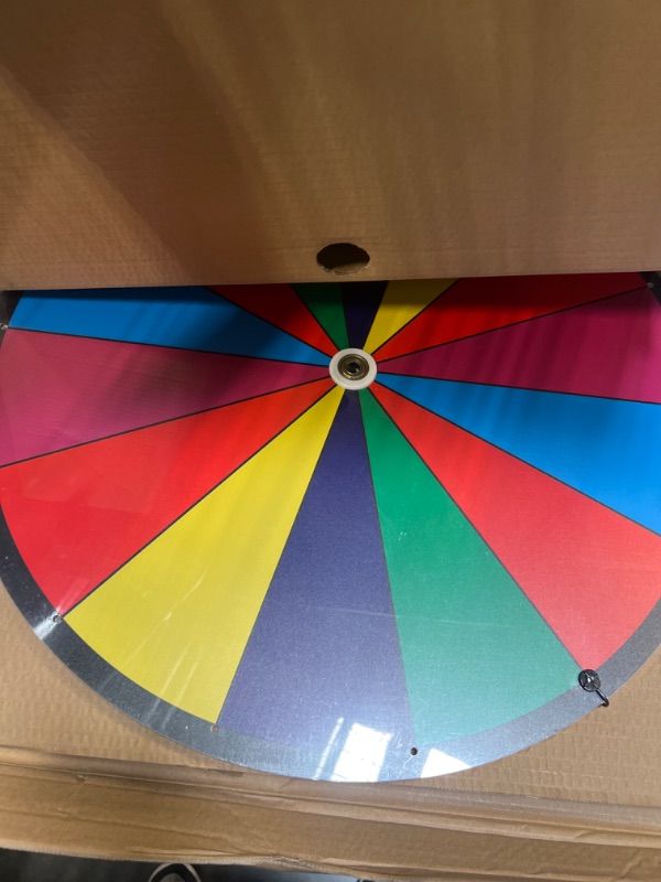 Photo 3 of 24 Inch Heavy Duty Spinning Prize Wheel - 14 Slots Color Tabletop Roulette Wheel of Fortune - Spin the Wheel with Dry Erase Marker and Eraser Win - Spinner Wheel Game for Carnival and Trade Show 24 Inch Heavy Duty Prize Wheel - #1 PRIZE WHEEL