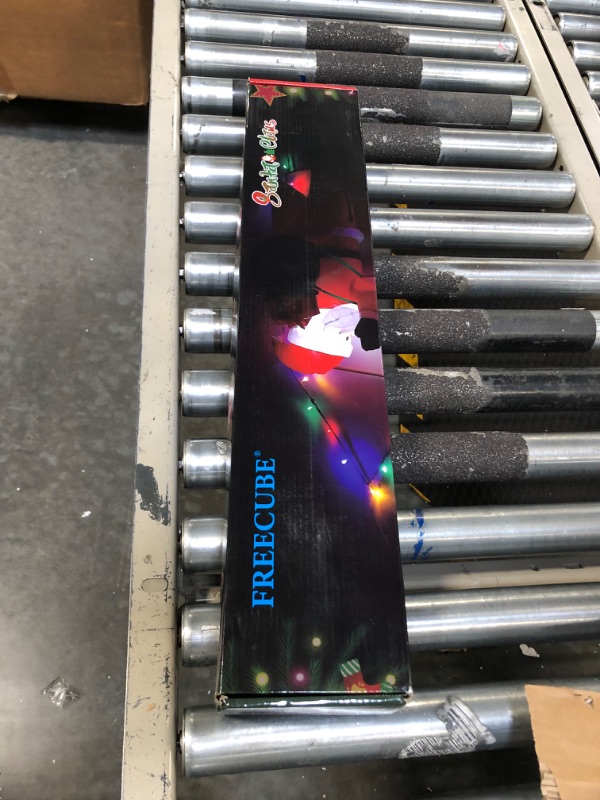 Photo 1 of 5FT Christmas Inflatable Santa Claus Has Built-in LED Light, Inflatable Santa Claus Ladder Lights with 8 Modes, Dimming, Christmas Decorations Lights for Window Wall Garden Outdoor Indoor Holiday Xmas