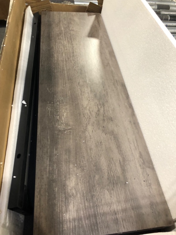 Photo 1 of DEPAD 70 Inch Extra-Long Console Table with 2 Power Outlets and 1 Type C Port and 1 USB Port, 10.6” D x 70.9” L x 35.4” H Sofa Table, Grey Behind Couch Table, Narrow Long Entryway Table