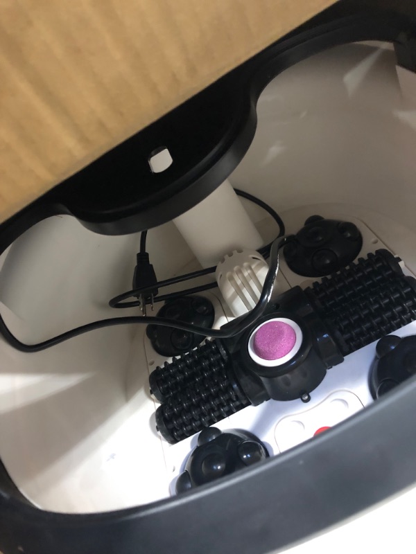 Photo 1 of Foot Spa Bath Massager with Heat and Bubble Jets, Motorized Foot Spa with Multiple Massage Rollers, Temperature Control& Adjustable Time, Pumice Stones, Homedics Heated Foot Soaker Tub Black