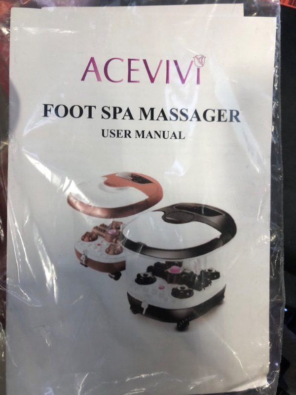 Photo 1 of Foot Spa Bath Massager with Heat and Bubble Jets, Motorized Foot Spa with Multiple Massage Rollers, Temperature Control& Adjustable Time, Pumice Stones, Homedics Heated Foot Soaker Tub Black