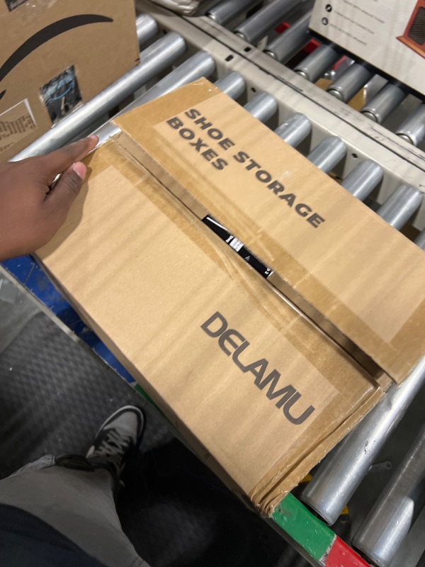 Photo 1 of Shoe Storage Boxes, 6 Pack Shoe Box Clear Plastic Stackable, Shoe Organizer Box, Drop Front Shoe Organizer for Closet, Plastic Display Shoe Boxes, Shoe Containers for Sneaker Storage Up to US Size 12