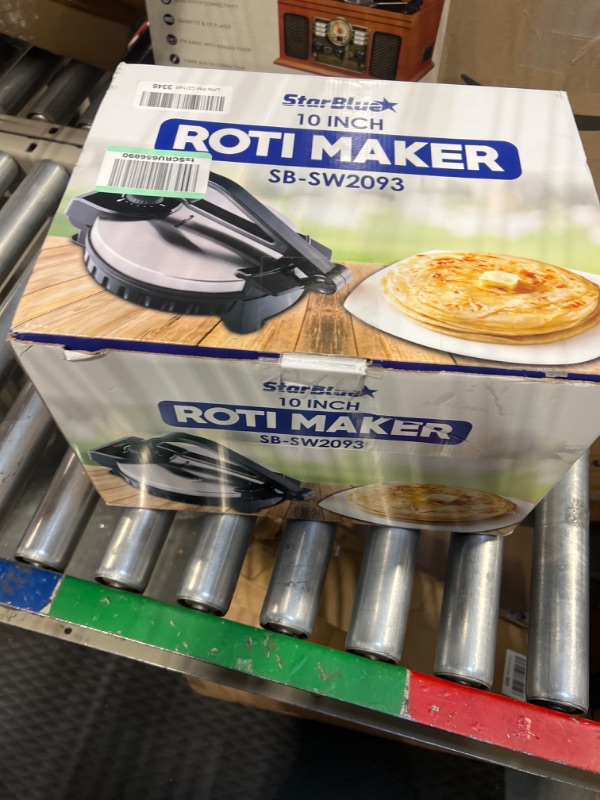 Photo 2 of 10inch Roti Maker by StarBlue with FREE Roti Warmer - The automatic Stainless Steel Non-Stick Electric machine to make Indian style Chapati, Tortilla, Roti AC 110V 50/60Hz 1200W SB-SW2093