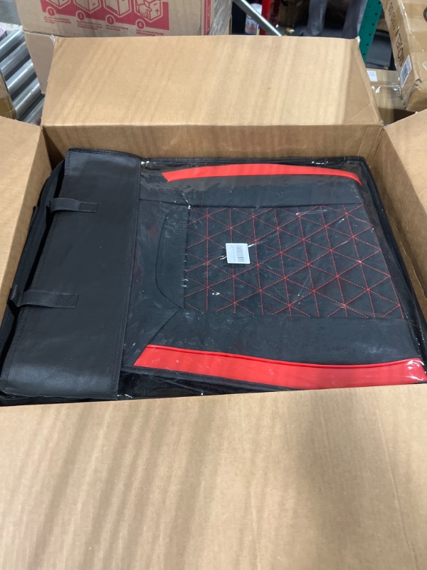Photo 1 of Coverado Front Car Seat Covers 3 Pieces, Waterproof Leather Dodge RAM Seat Cover Protectors Custom Fit for RAM 1500 2500 3500 2002-2023(Front Pair, Red) Red FrontPair