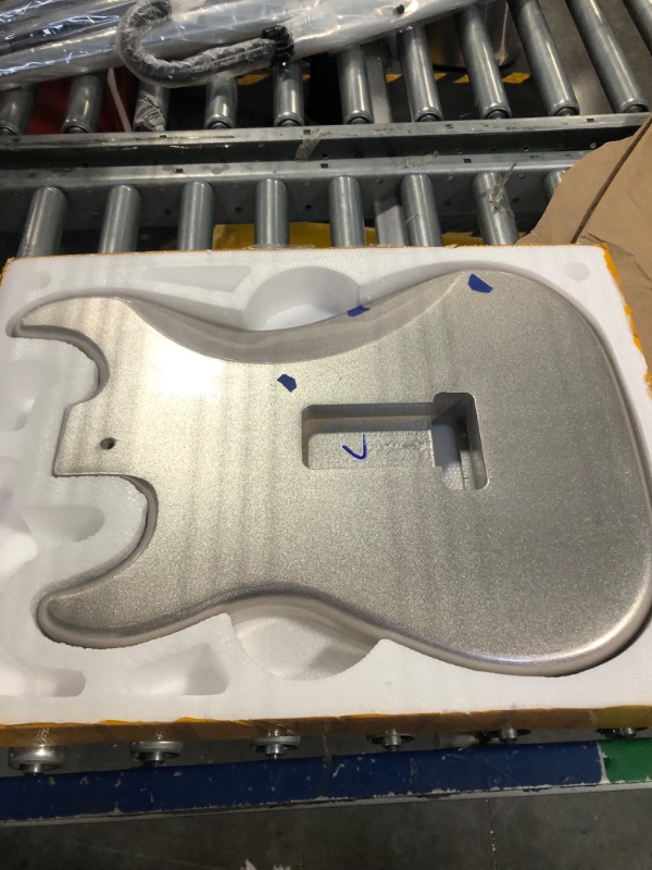 Photo 3 of Electric Guitar Body for Fender ST Strat Guitar Accessory DIY Poplar Silver HSH Guitar Body