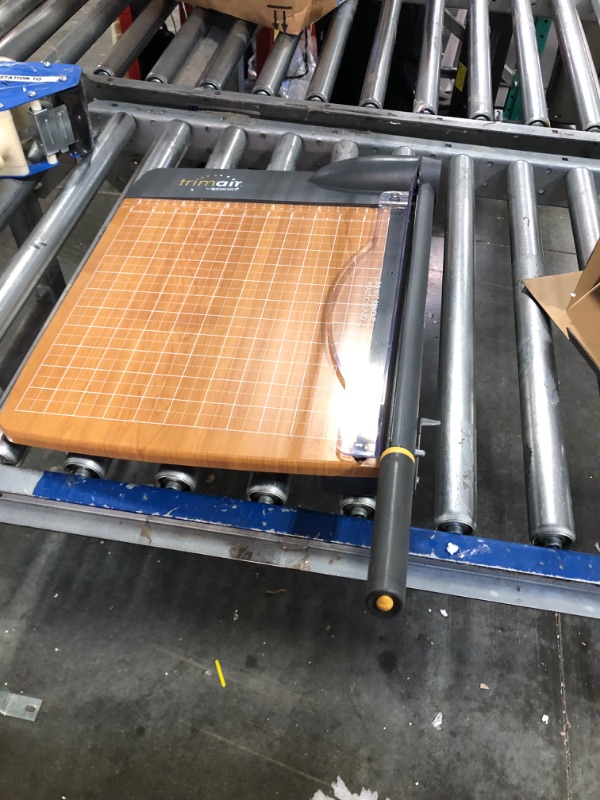 Photo 1 of Westcott 12'' TrimAir Anti-Microbial Wood Guillotine Paper Cutter & Paper Trimmer, 30 Sheet (15106) 12-inch