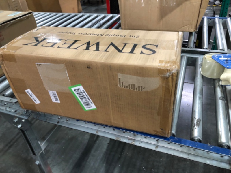 Photo 2 of SINWEEK 2 Inch Gel Memory Foam Mattress Topper Ventilated Soft Mattress Pad, Bed Topper, CertiPUR-US Certified, Queen Size, Purple Queen 2 Inch