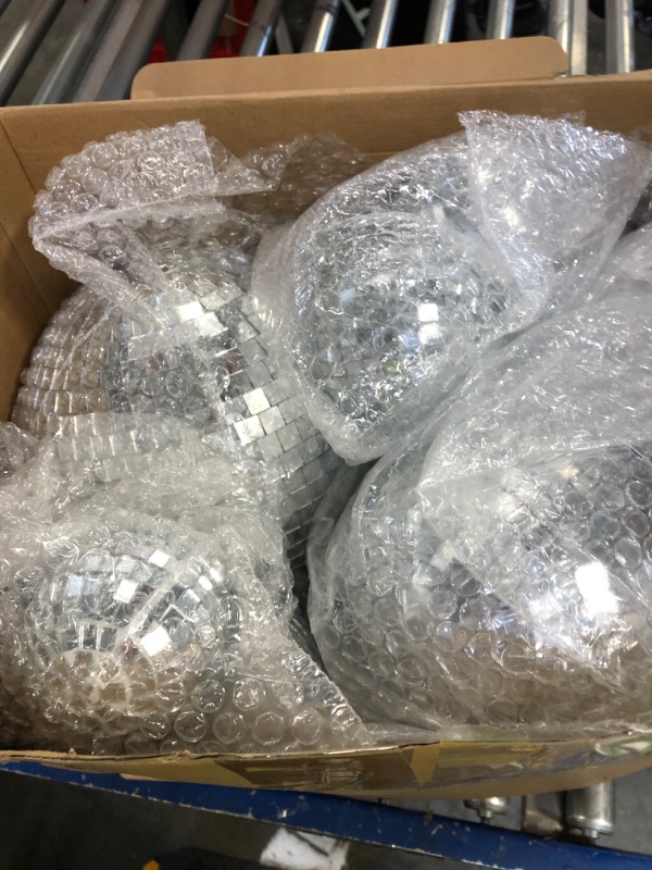 Photo 3 of 17 Pack Large Disco Ball Hanging Disco Ball Small Disco Ball Mirror Disco Balls Decorations for Party Wedding Dance and Music Festivals Decor Club Stage Props DJ Decoration (8, 6, 3.2 Inch)
