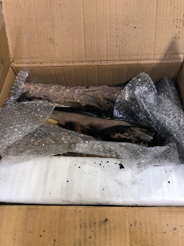 Photo 1 of **VERY USED** GRISUN 10 Pcs Gas Fireplace Logs Set, Ceramic Wood Logs for Firebowl, Firetable, Fire Pits, Vented, Vented, Propane, Gas Inserts, Vent-Free, Gel, Ethanol, Electric, Fireplaces