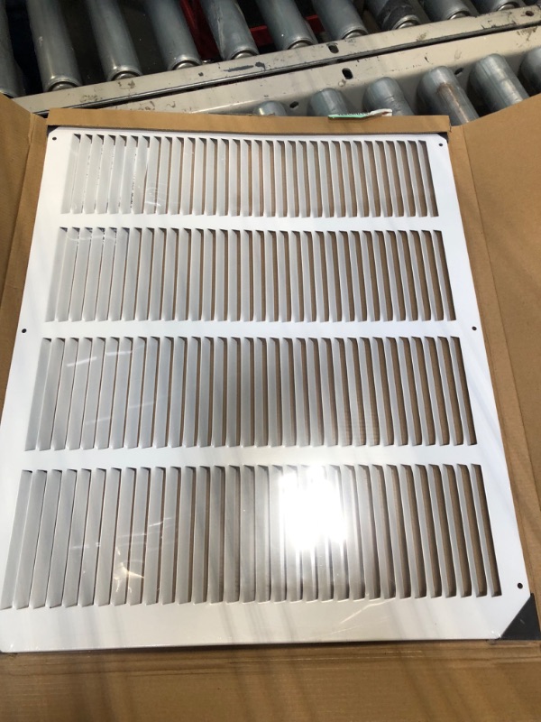 Photo 3 of 20"W x 16"H Steel Return Air Grilles - Sidewall and Cieling - HVAC Duct Cover - White [Outer Dimensions: 21.75"w x 17.75"h]